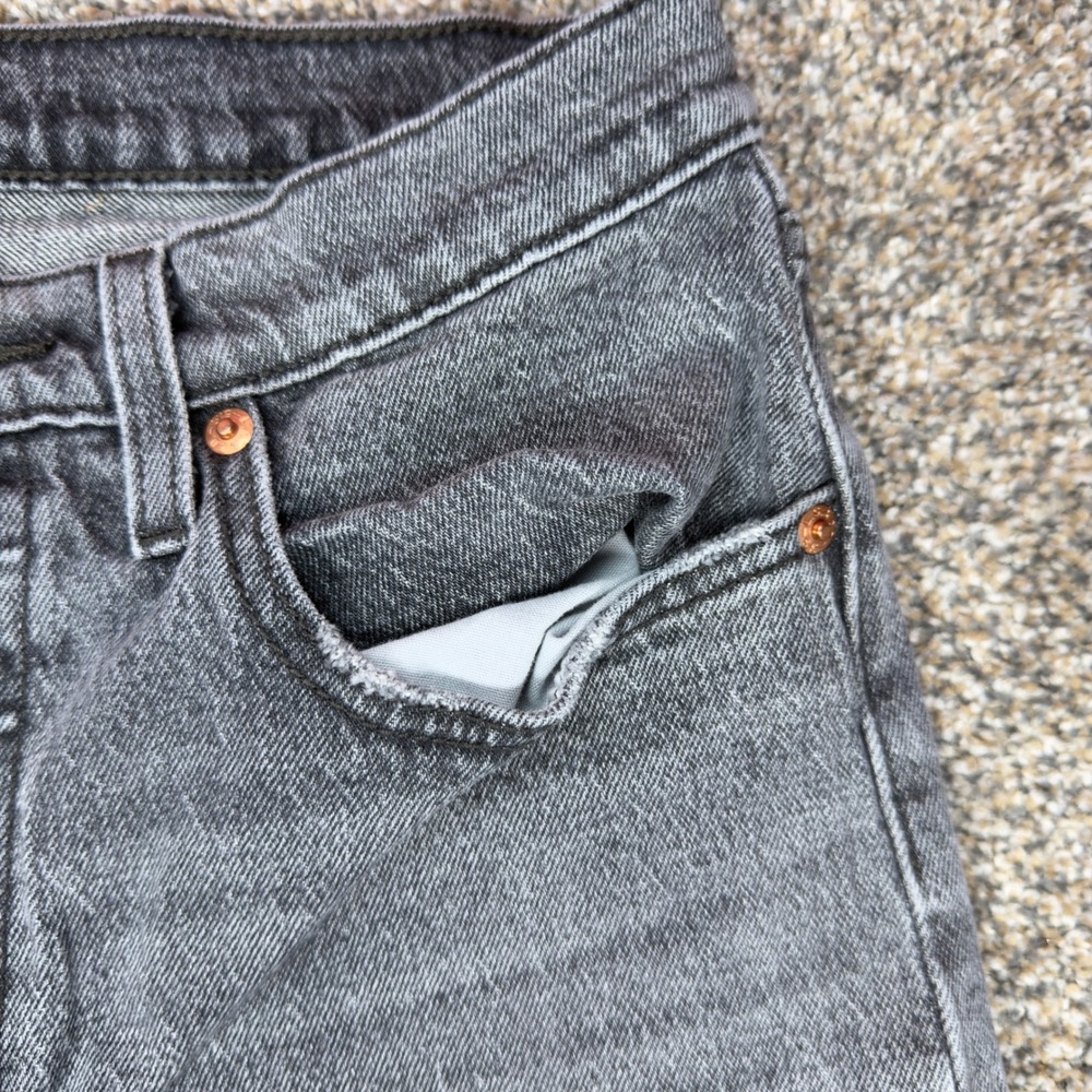 Levis Premium 501 Original Gray Straight Leg High Rise Button Fly Jeans Womens‎ - Picture 11 of 12